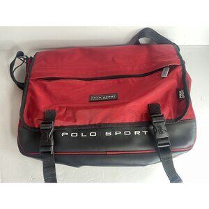 Vintage Ralph Lauren Messenger/Laptop‎ Bag Polo Sport Red